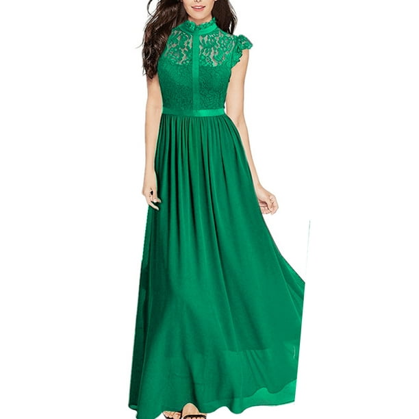 Hollow Lace Dress for Women Sleeveless Formal Ladies Wedding Bridesmaid Long Hollow Lace Dress for Women Sleeveless Formal Ladies Wedding Bridesmaid Long
